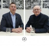 Nuotraukoje Seimo narys Artūras Zuokas bei LŽS ir NŽKA pirmininkas Audrys Antanaitis. Aut. nuotrauka.